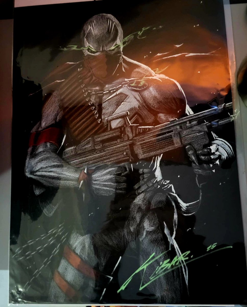 TheSpawnHunter's tweet image. Beautiful original art by the one and only @kibar_art done exclusively for the SpawnHunter Collection. From France with love! @MuseeLouvre please stop asking for this piece! #Spawn #SpawnHunter #SpawnHunterCollection #France #Kibar #NYCC