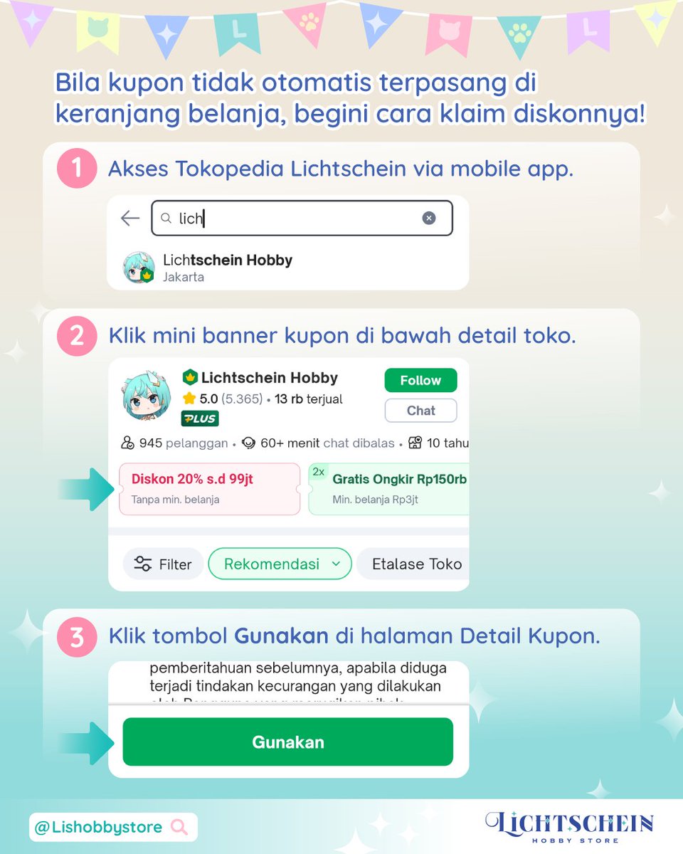 lishobbystore's tweet photo. Happy Anniversary, Lis!

Kamu bisa nikmatin diskon 20% untuk semua item di Tokopedia, cuma dengan voucher spesial ini.

🗓 Promo berlaku dari 15 Oktober – 5 November 2025
📌 Lihat post ini untuk cara klaim diskon

Rayain ulang tahun Lis bareng koleksi favorit kamu, Lis-tener! https://t.co/37wPuvGbxi