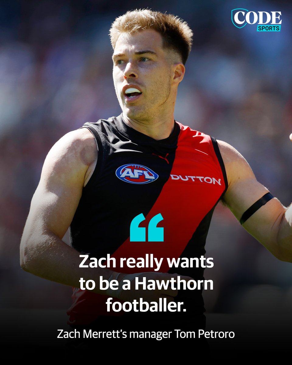 codeaflau's tweet image. Zach Merrett’s manager Tom Petroro has gone public to make clear his client wants out of Essendon.
DETAILS | bit.ly/4oe0T6y