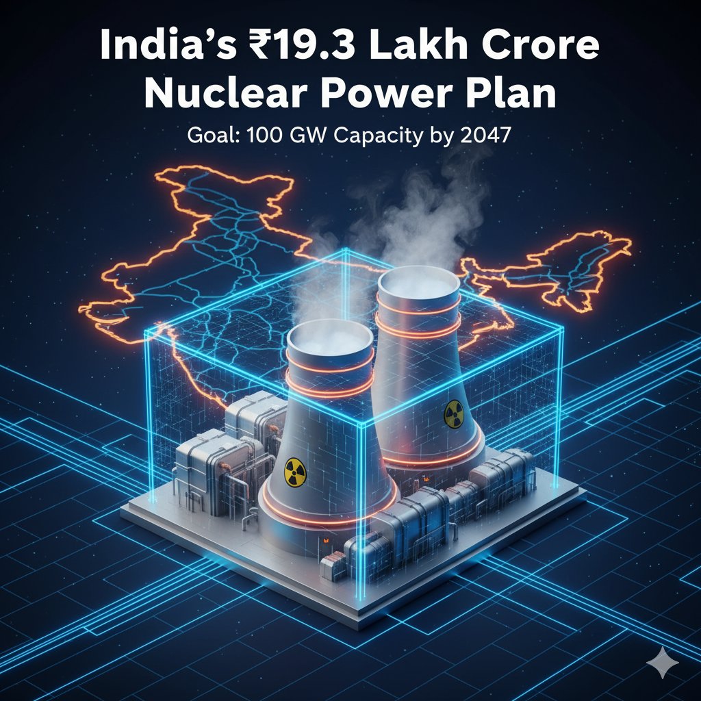 Akash17971's tweet image. 📰 Govt Unveils ₹19.3 Lakh Crore Nuclear Power Plan
The Central Electricity Authority (CEA) → the government body that plans India’s power infrastructure → has made a big proposal to:
India’s nuclear capacity is just 8.1 GW (~2% of total), but the govt plans to scale to 22.8…