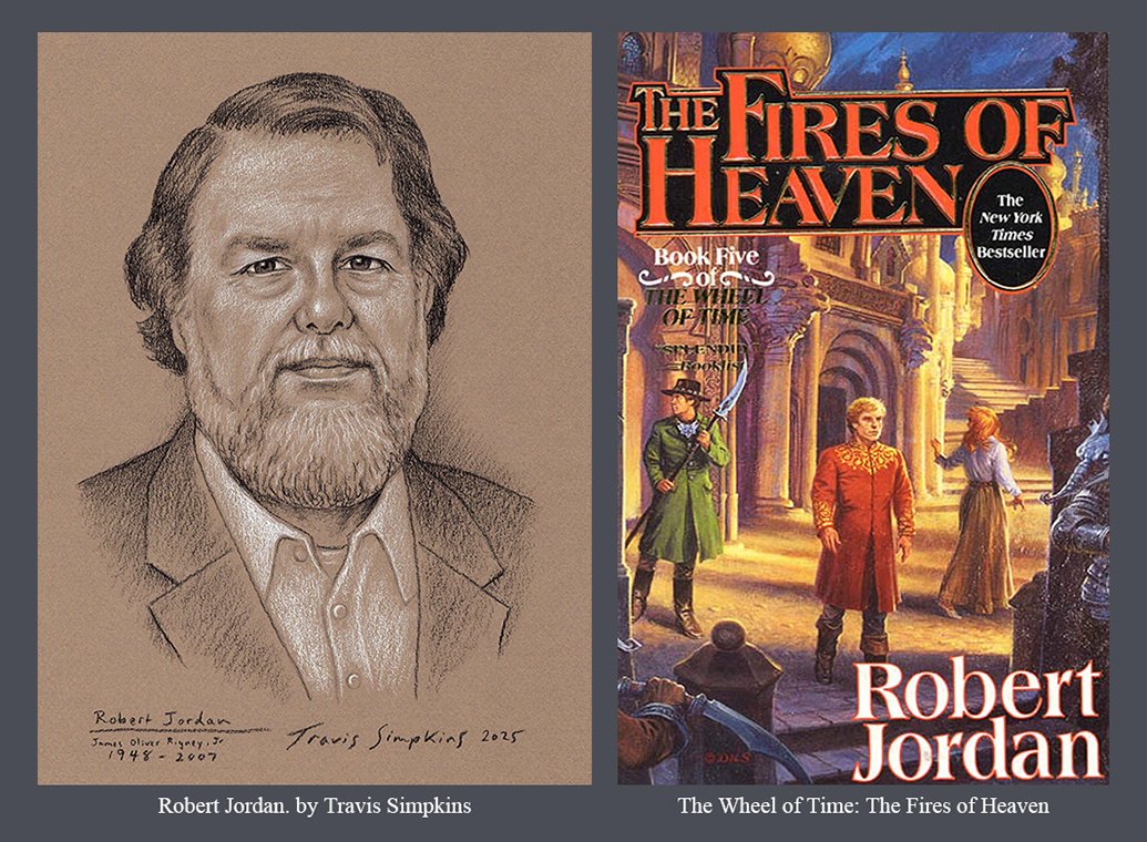 TravisSimpkins7's tweet photo. October 15, 1993: "The Fires of Heaven", Book Five of the Wheel of Time by Robert Jordan, was published.
Portrait by Travis Simpkins
#firesofheaven #WheelOfTime #robertjordan #AesSedai #randalthor #moirainedamodred #fantasy #TheOnePower #fantasybooks #books #TravisSimpkins #art https://t.co/axWypi8vL7