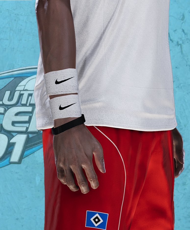 DavidCo89272207's tweet image. Seguimos con detalles impresionantes gracias al magnifico trabajo de @BohemioI81892 que creo esta doble muñequera nike con una pulsera negra para Colin Benjamin del Hamburgo sumado al vendaje de tobillo del gran @Moiduran2 . Detalles que hacen la diferencia. #PES2001