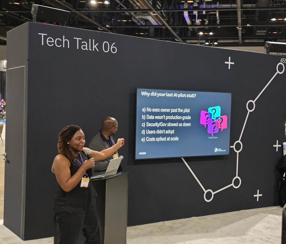 dataproducts's tweet image. Why do AI pilots stall and how do you scale? Our #TechXchange talk → a 5-part playbook: exec ownership, prod-ready data, lean governance, adoption by design, unit economics. 📖> dataproducts.io/why-ai-project…
#AI #MLOps #Data #AIGovernance #EnterpriseAI #AIROI #IBMTechXchange2025