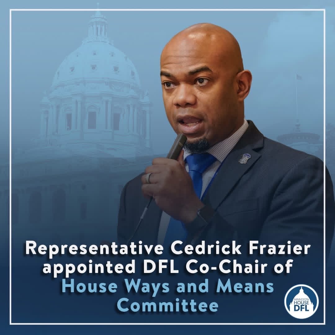 Congratulations to Rep. <a href="/CedrickFrazier/">Cedrick Frazier</a> for the new role! Well deserved!