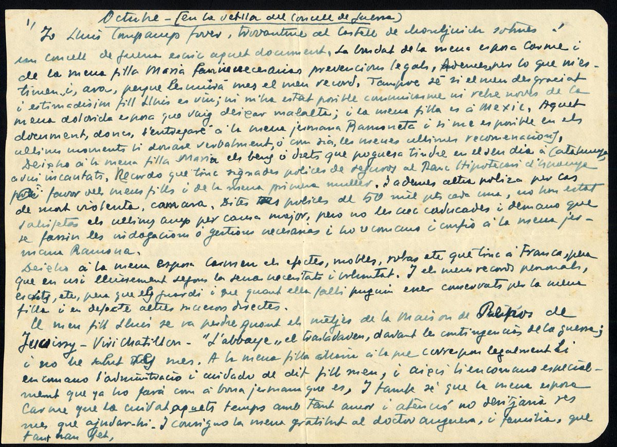 #Recordem [15/10] 🎓 | L'afusellament de Lluís Companys

💬 Accedeix al comentari de l'efemèride per tractar el document des de l'aula

🎓 ‘L’únic president democràtic europeu afusellat pel feixisme’
👉 tuit.cat/9v9fh

🖥️ Espai ‘Aprendre’
👉 bit.ly/3JhsySi
