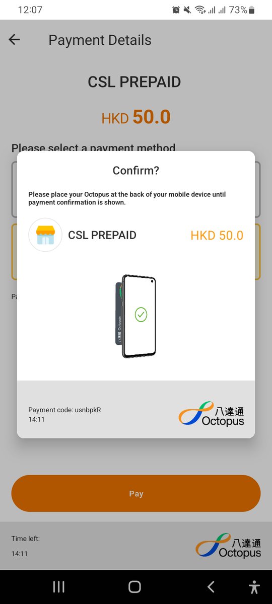 kheAIcom's tweet image. Topping up your #CSLHK prepaid SIM with #OctopusCard via #OctopusApp and NFC, to extend the sim's validity! 

Go to hkcsl.com/en/online-rech… (select Octopus &amp;amp; login), top up with at least $HKD 50 for 360 days. 

My next topup will be 2026-10-15 😆