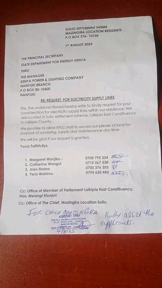 Propesa_Kabutu's tweet photo. @KenyaPower_Care Kindly assist to pass the following information to the addresse https://t.co/PjEHuDPZxS