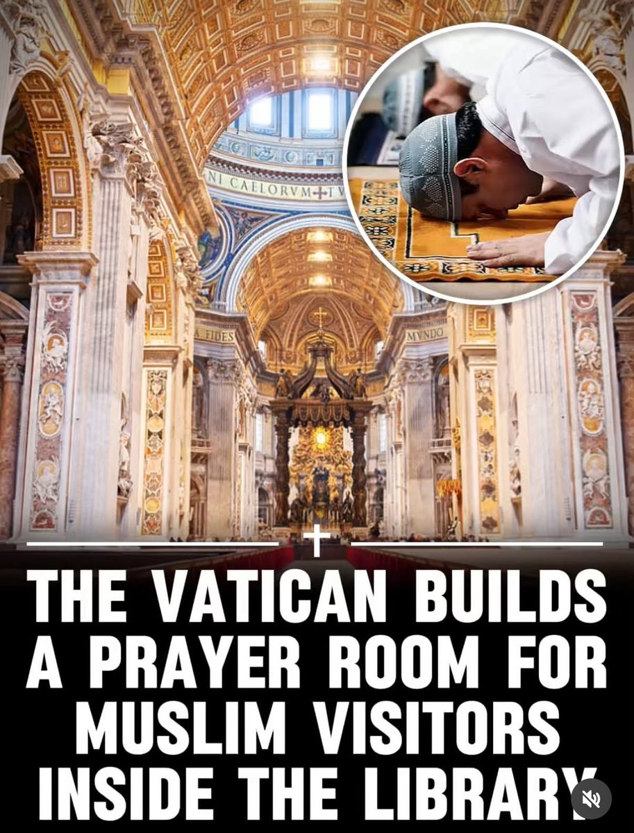 EYakoby's tweet image. BREAKING: The Vatican has built a prayer room for Muslim visitors inside the Vatican Library.