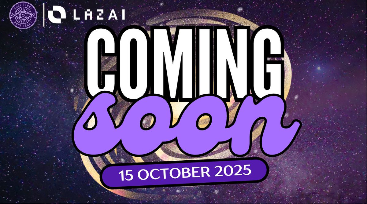 The cards are awakening.

Something mystical is coming — where AI meets intuition, and every emotion is immortalised on-chain.

Your soul. Your story. Forever in code. 🔮

Powered by <a href="/LazAINetwork/">LazAI | Lazbubu is LIVE</a> × <a href="/Lazpadfun/">Lazpad</a>

#SoulTarot #AIAgent #OnChainRitual #Web3Magic