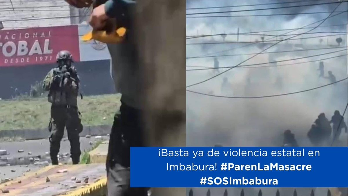 🌎💔 #ParenLaMasacre 😥🙏🇪🇨
Hoy, desde lo más profundo de nuestro corazón, lamentamos la violencia y el dolor que vive nuestro pueblo en Imbabura. Hombres,mujeres y niños que solo piden justicia están siendo reprimidos por este gobierno inepto #PazParaEcuador #NoMásViolencia