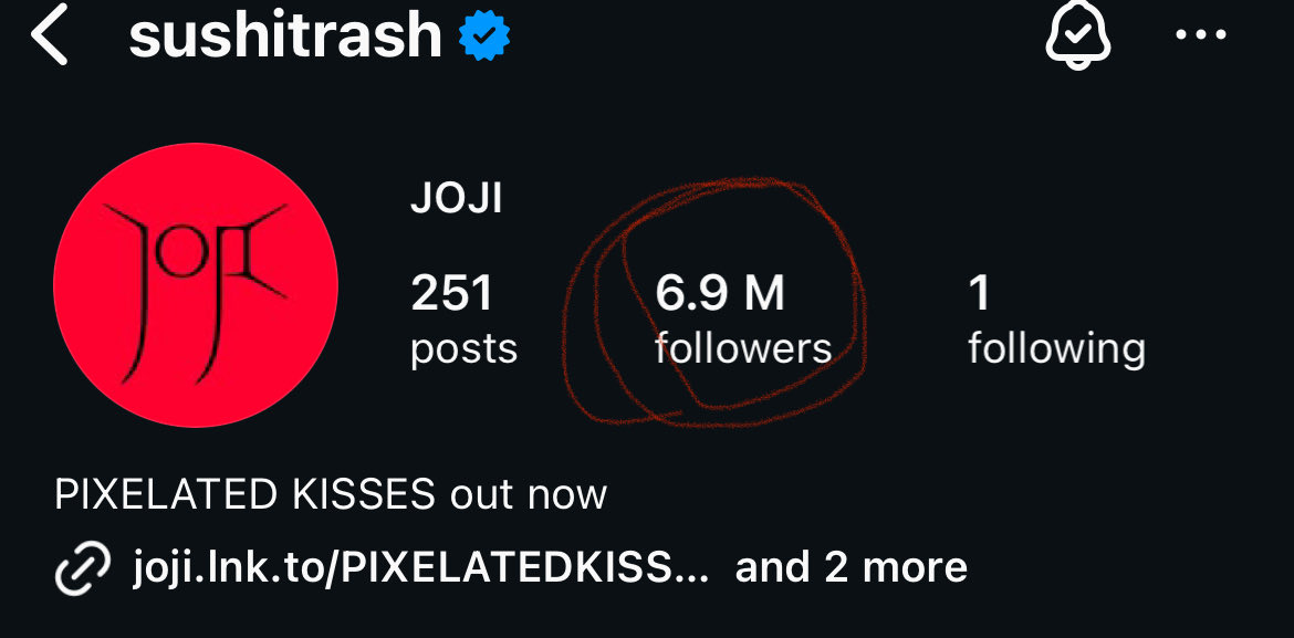 Joji and these damn numbers