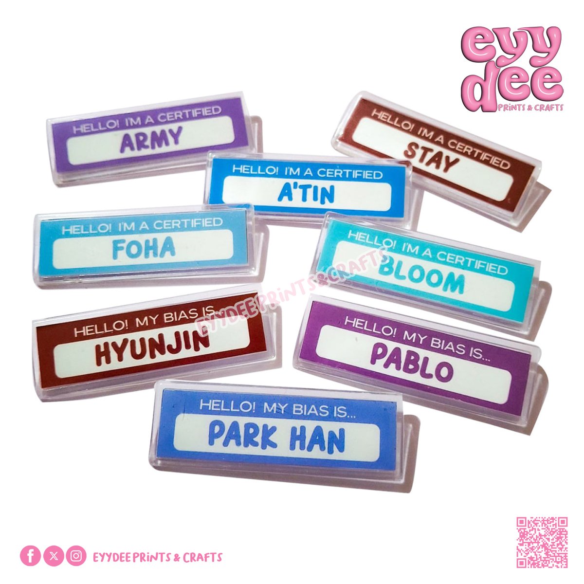 Customizable Acrylic Name Plate
❗️NEW ITEM ❗️ to add on your event 🌟

💎 Customize with your fandom/bias name, fandom color and even with your own design 💙

📩 DM us for orders and inquiries. 

#kpop #straykids #sb19 #ahof #bini #printingservices #printingservicesnearme