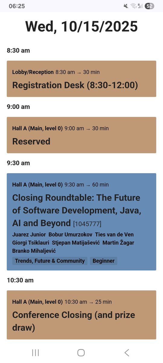 georgetsiklauri's tweet image. Thanks for inviting and having me at the Closing Roundtable of the #JavaCro25 conference. Looking forward to it!

#Java #JavaCro #MovedByJava