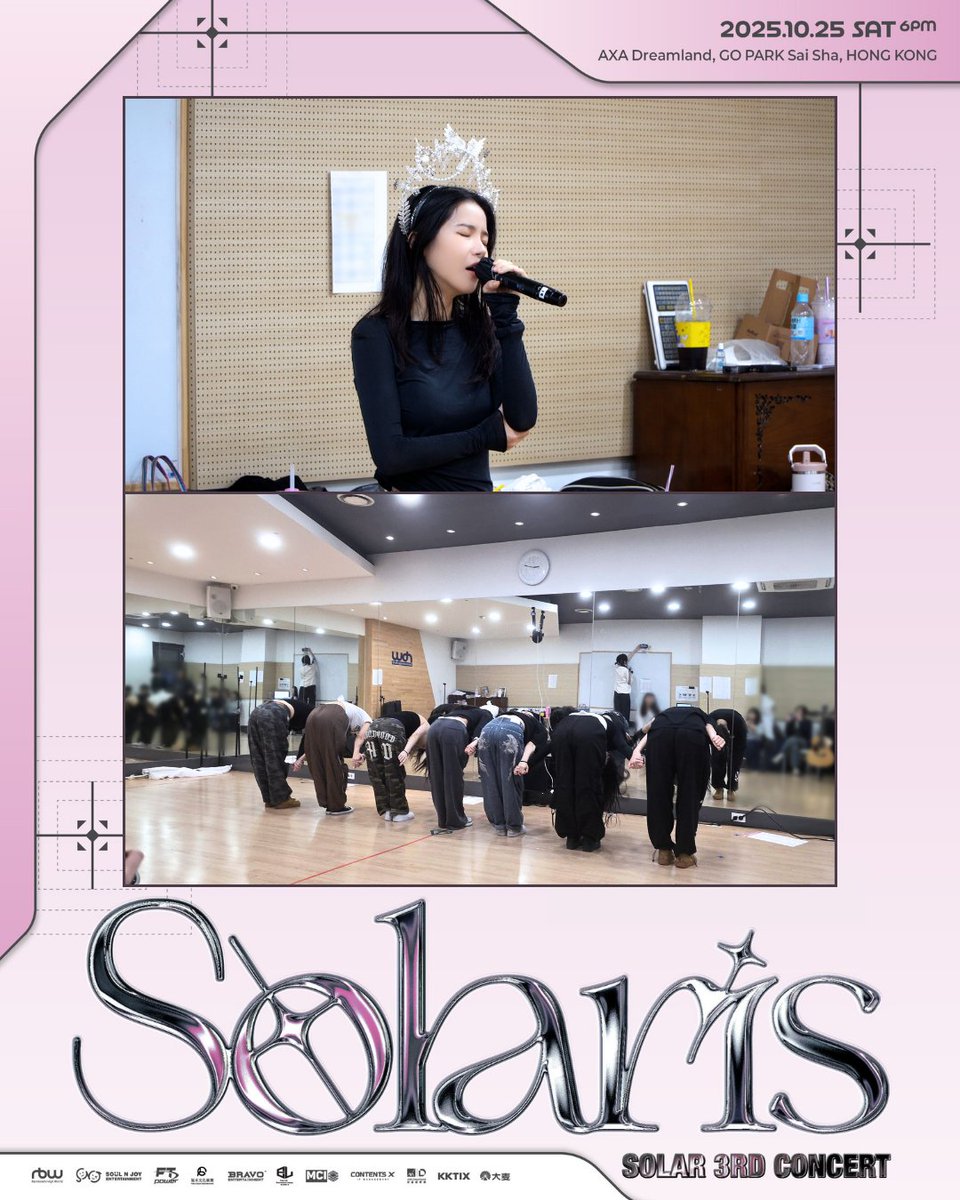 Soul_N_Joy's tweet image. 👑Solar 3rd CONCERT [Solaris] in HONG KONG👑

🎙️Date: 25th October 2025（Sat）
🎙️Time: 6PM
🎙️Venue:  AXA Dreamland
🎙️Price: HKD $1,588 / $1288 / $888
🎙️Ticketing Date: 11AM, 19th Sept 2025（Fri）
🎙️Ticketing Platform: KKTIX, Damai

#MAMAMOO #Solar
#Solar_3rd_Concert #Solaris