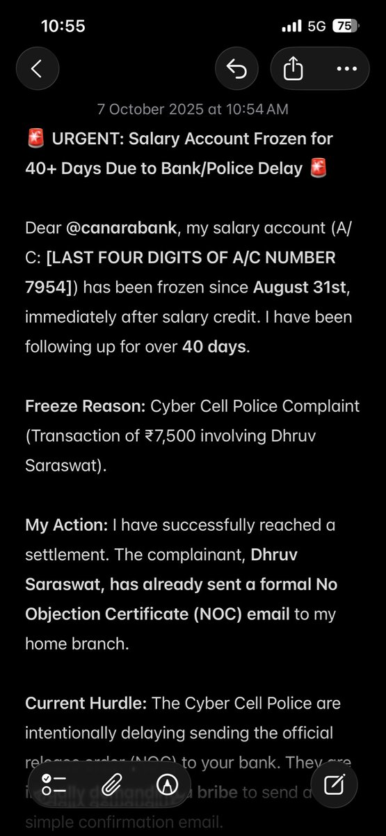 chauhanxo7's tweet image. Jus filed a rbi ombudsman against @canarabank 
Will see you guys in court now
You guys have been harassing me mentally from past 45 days
@RBI @DFS_India Please intervene. This is a critical deficiency in banking service.
#CanaraBank #AccountFreeze #SalaryStuck #BankingGrievance