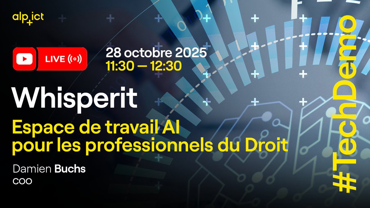 Alpict's tweet image. 🕹 #TechDemo x Whisperit : la plateforme IA dédiée aux professionnels du droit
60% des professionnels anticipent la remise en cause possible du principe de la facturation horaire en raison des gains d’efficacité liés à l’IA. De nombreuses études s’accordent sur les économies…