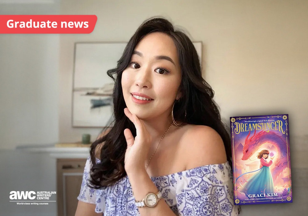 WritersCentreAU's tweet image. Graci Kim channels Korean mythology with new book, ‘Dreamslinger’

Congrats Graci! And if you haven't listened yet, check out her chat on Episode 680 of our So You Want to be a Writer podcast.⁠
⁠
Follow the link: writerscentre.com.au/blog/graci-kim…