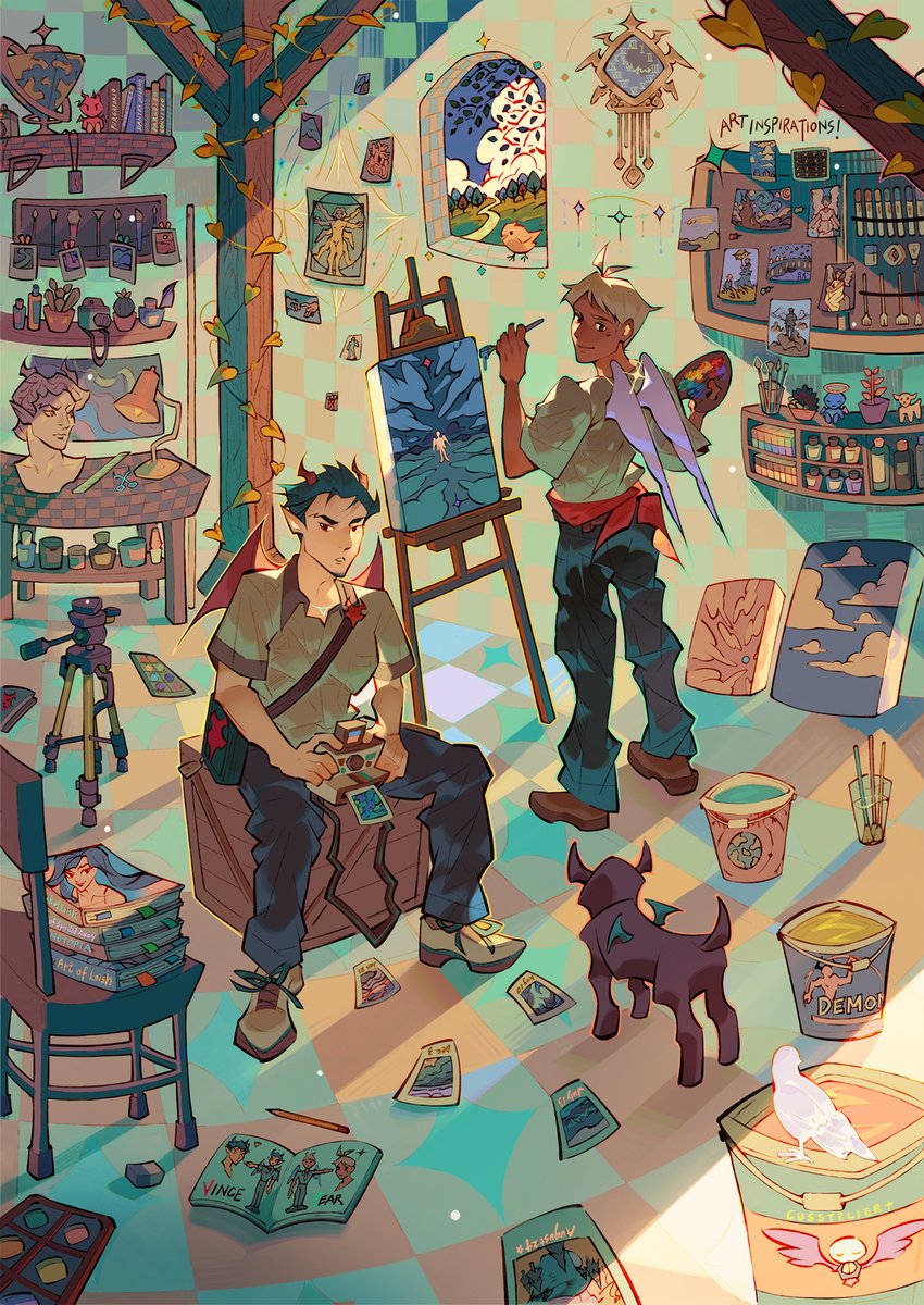 #PortfolioDay Hello, I'm Jyun! I love drawing emotionally induced gay angels living in worlds unknown.