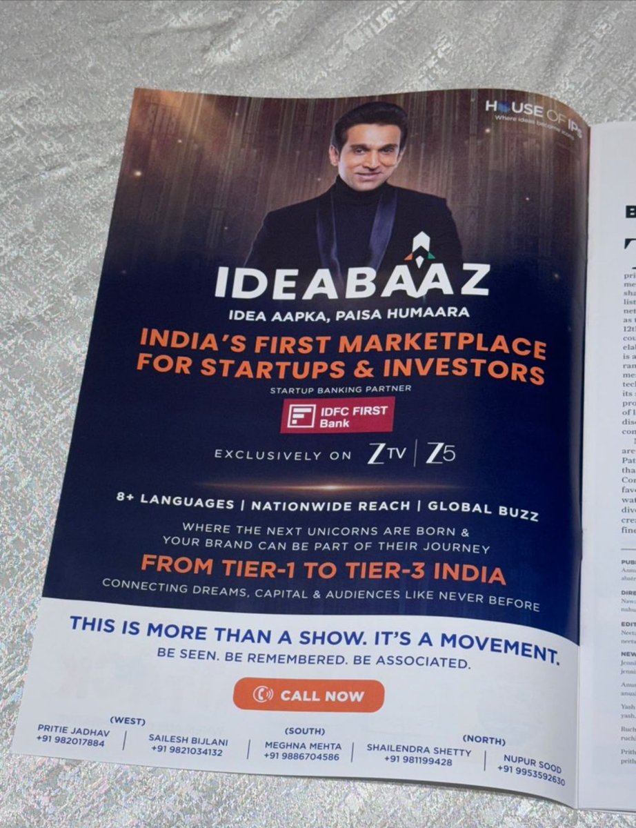 houseofips's tweet photo. IdeaBaaz launches 25th October on @ZeeTV &amp; @ZEE5India ✨ 🚀 https://t.co/swjfHLBstv