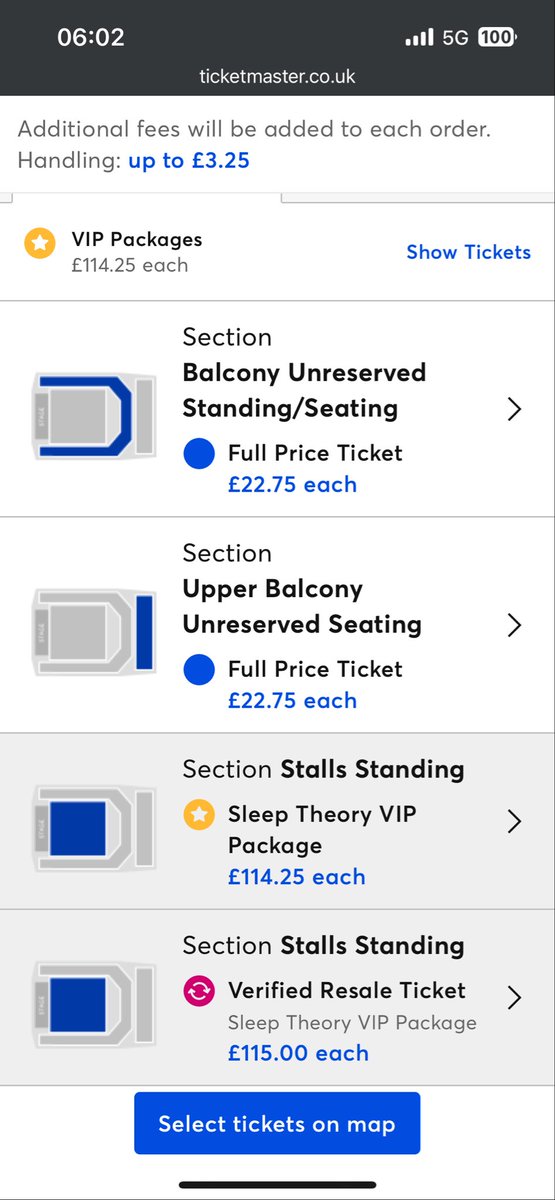 bullet4nick's tweet photo. @TicketmasterCS how can you allow people to be selling a ticket that was £22.75 for £115? What an absolute joke https://t.co/tu5x1fmZ2x