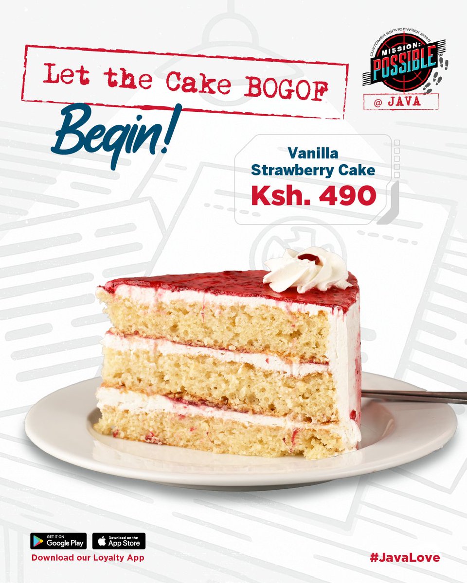javahouseafrica's tweet image. We heard you guys! Finally, the sweet tooths will have a time because our Cake BOGOF Offer starts today till the month ends. Enjoy at a branch near you.
#JavaLove