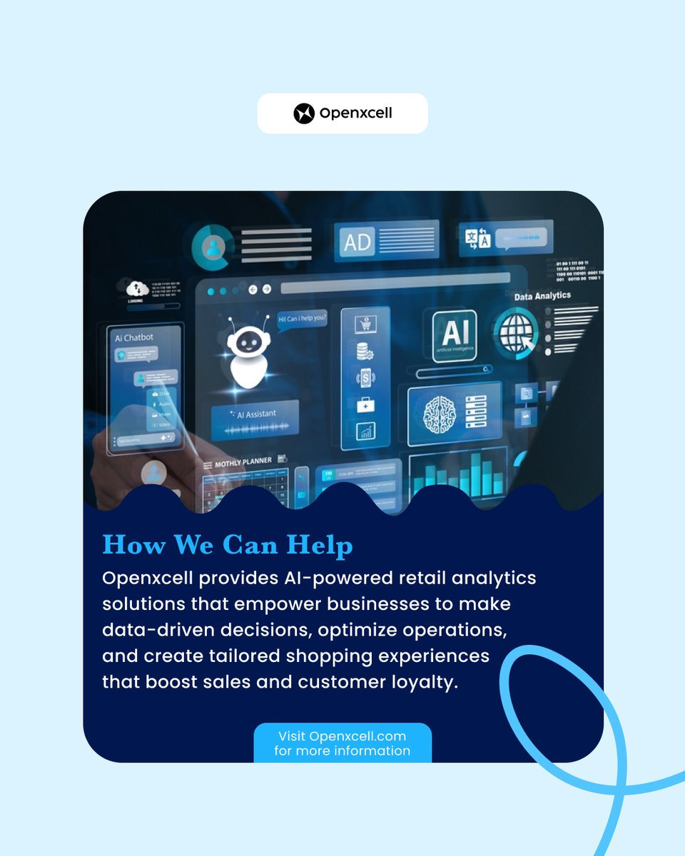 openxcell's tweet image. Retailers often struggle to understand consumer behavior, manage inventory effectively, and predict market trends. This leads to missed opportunities and inefficiencies. AI-driven retail analytics unlock actionable insights that help businesses predict trends, optimize inventory,…