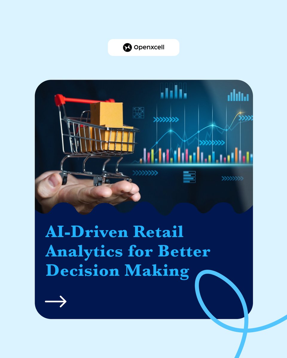 openxcell's tweet image. Retailers often struggle to understand consumer behavior, manage inventory effectively, and predict market trends. This leads to missed opportunities and inefficiencies. AI-driven retail analytics unlock actionable insights that help businesses predict trends, optimize inventory,…