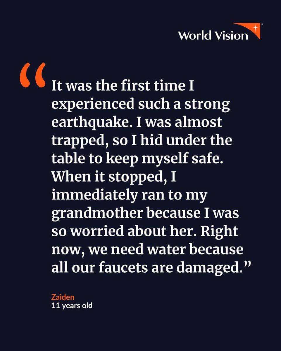 worldvisionph's tweet image. Let’s support our kababayans, especially children like Zaiden, affected by the recent earthquakes.

➡️ bit.ly/DonateForEarth…

#PrayforThePhilippines #WorldVisionPH
#PhilippineEarthquakes #FaithInAction
