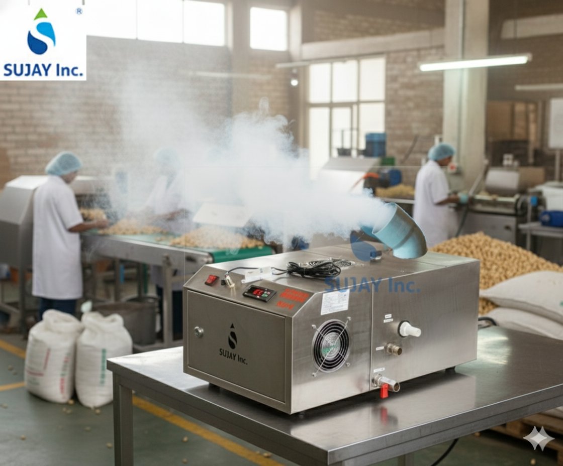 sujay_inc's tweet image. The air gets dry during the winter season. Use @sujay_inc Ultrasonic Humidifier in cashew industries to increase humidity.
#cashewindustry #cashew #HumidityControl #WinterDryness #SujayInc #UltrasonicHumidifier #IndustrialHumidifier #CashewProcessing