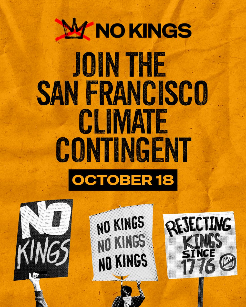 Join us at 1 Market St. @ 1:30 PM October 18.  <a href="/xrsfbay/">Extinction Rebellion SF Bay Area</a>  actionnetwork.org/events/nokings…