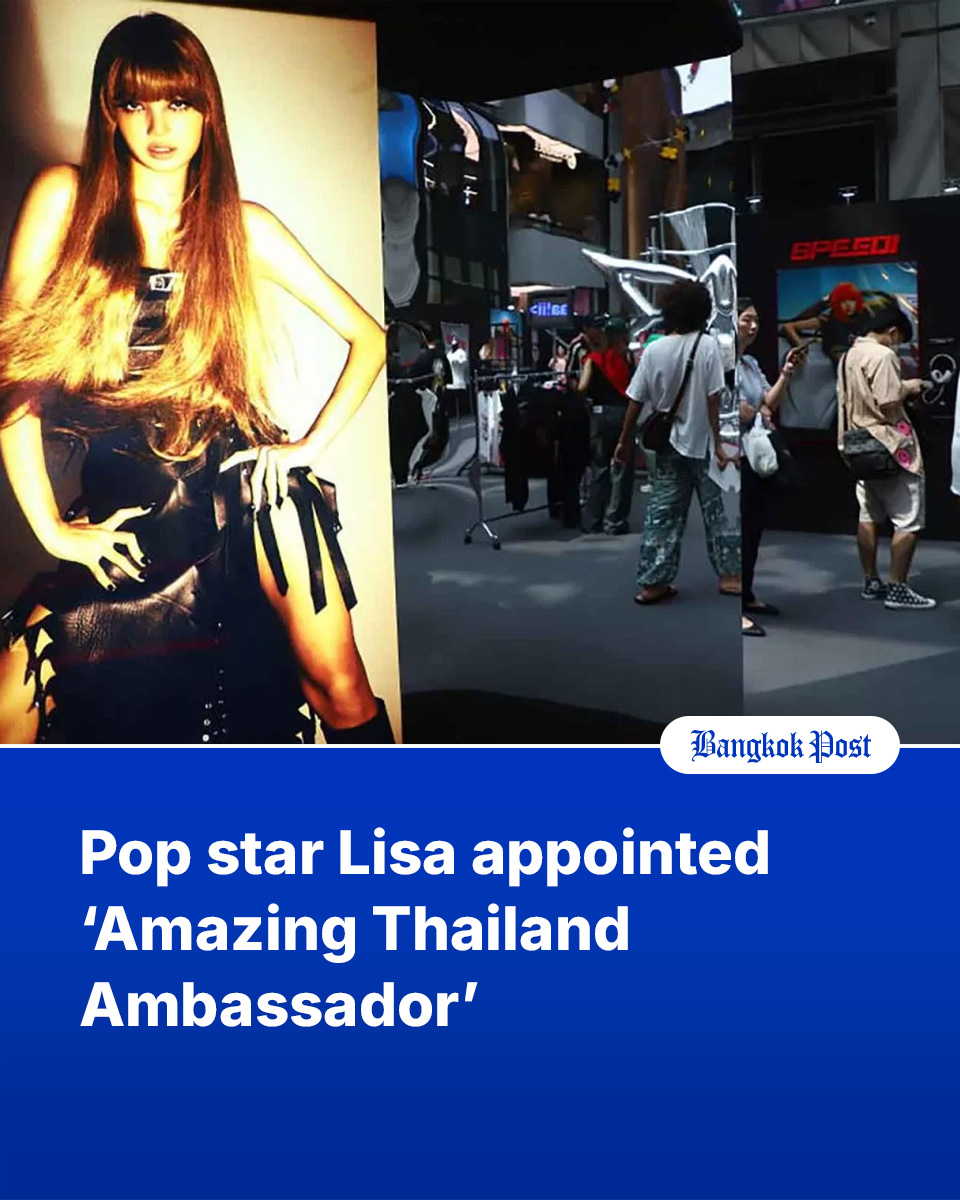 The Tourism Authority of Thailand announced on Wednesday that pop  singer Lalisa “Lisa” Manobal had agreed to serve as “Amazing Thailand Ambassador”, representing the charm of Thailand.

Listen or get the full story in the 1st comment.