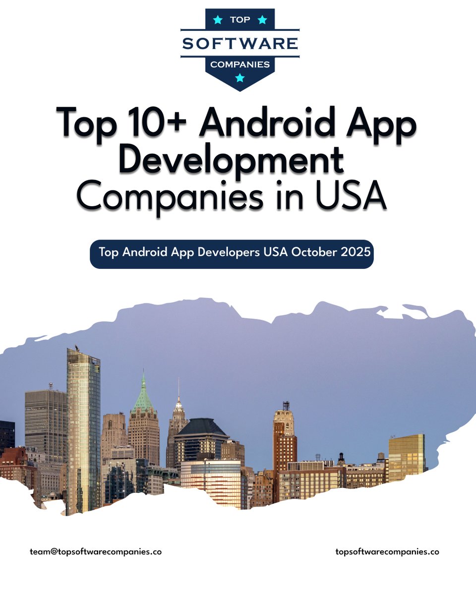 topsoftwarefirm's tweet image. Discover top companies delivering innovative, scalable, and user-friendly mobile solutions. Explore the leading tech partners shaping Android app development in 2025!
#androiddevelopment #MobileAppDevelopment #AppDevelopersUSA #TechInnovation #TopAppCompanies