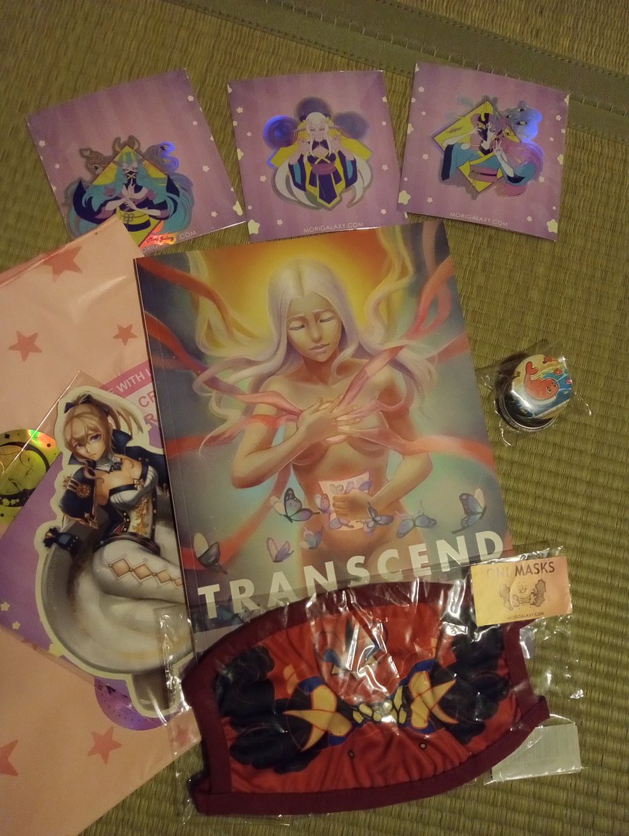 Got my hands on an art book by <a href="/Mori_Galaxy/">✨✦Mori Galaxy✦✨</a> 

Totally gonna do fan art when I get a chance.

Lovely packaging and stickers. Much cute