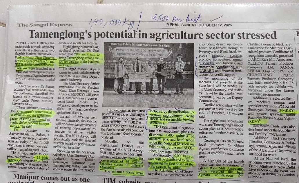 NNepoleanShaiza's tweet photo. #pmddky
PMKSY
RKVY
National Mission on Edible Oil Seeds
National Mission on Natural Farming
Tribal Sub Plan(TSP)
#LAMPS #PACS https://t.co/aVUrsvsdzN