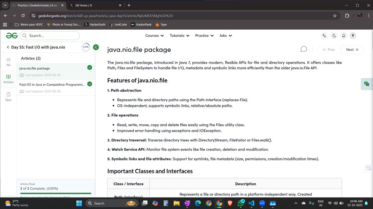 yuvikakde71's tweet image. Day 55-Fast I/O with java nio, every line of code brings me closer to becoming a better developer! #nationskillup #Java #day55of100 #CodingJourney #LearnToCode #JavaProgramming #100DaysOfCode #streaking