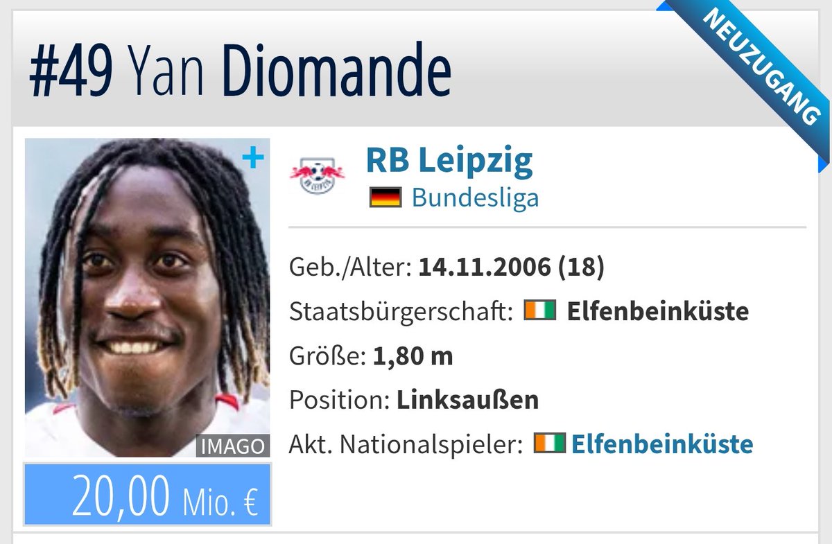 Da haben sich doch wirklich Leute über Ablösesumme im Sommer aufgeregt!
Aktuell unbezahlbar. Was für ein Deal von <a href="/RBLeipzig/">RB Leipzig</a> !
