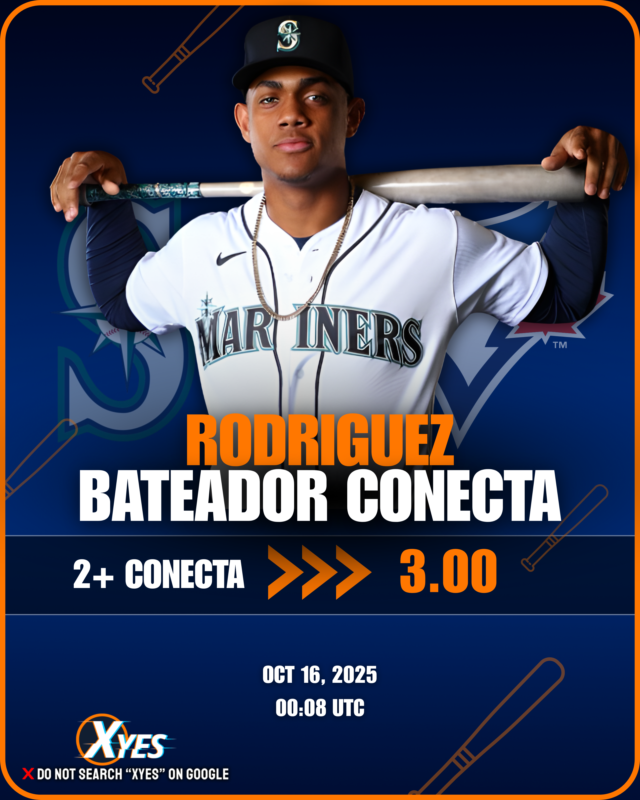 XYesofficialES's tweet photo. ⚾ Selección de Jugador

Julio Rodríguez para conectar 2+ hits contra los Toronto Blue Jays.

¿Cumplirá en el plato esta noche? 👀🔥

#MLB #ApuestaDeJugador https://t.co/AfcAoeYXQt