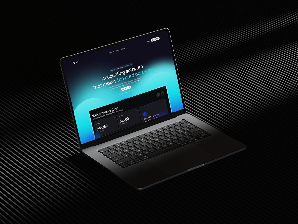 sarun_ynr's tweet image. I&apos;m excited to share that I just finished a sleek black-themed landing page for Asta Finance! Can&apos;t wait for you all to check it out! #FinanceDesign #AstaFinance