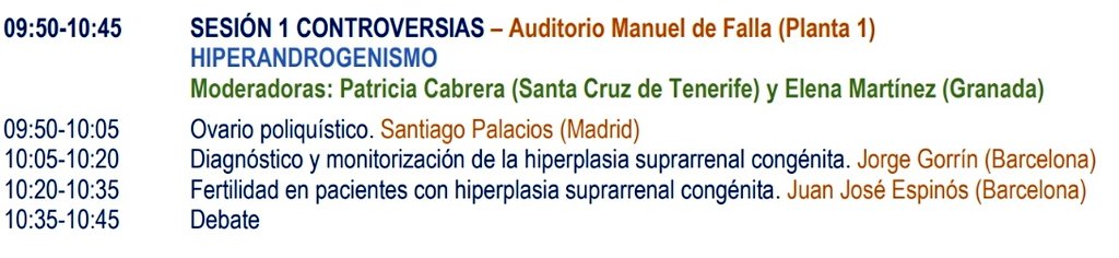 Hoy en #SEEN2025  os invitamos a la mesa de Hiperandrogenismo moderada por <a href="/PatriciaC_Endo/">Patricia Cabrera</a> abordando SOP, HSC y fertilidad.
¡Te esperamos! <a href="/sociedadSEEN/">Sociedad SEEN</a>