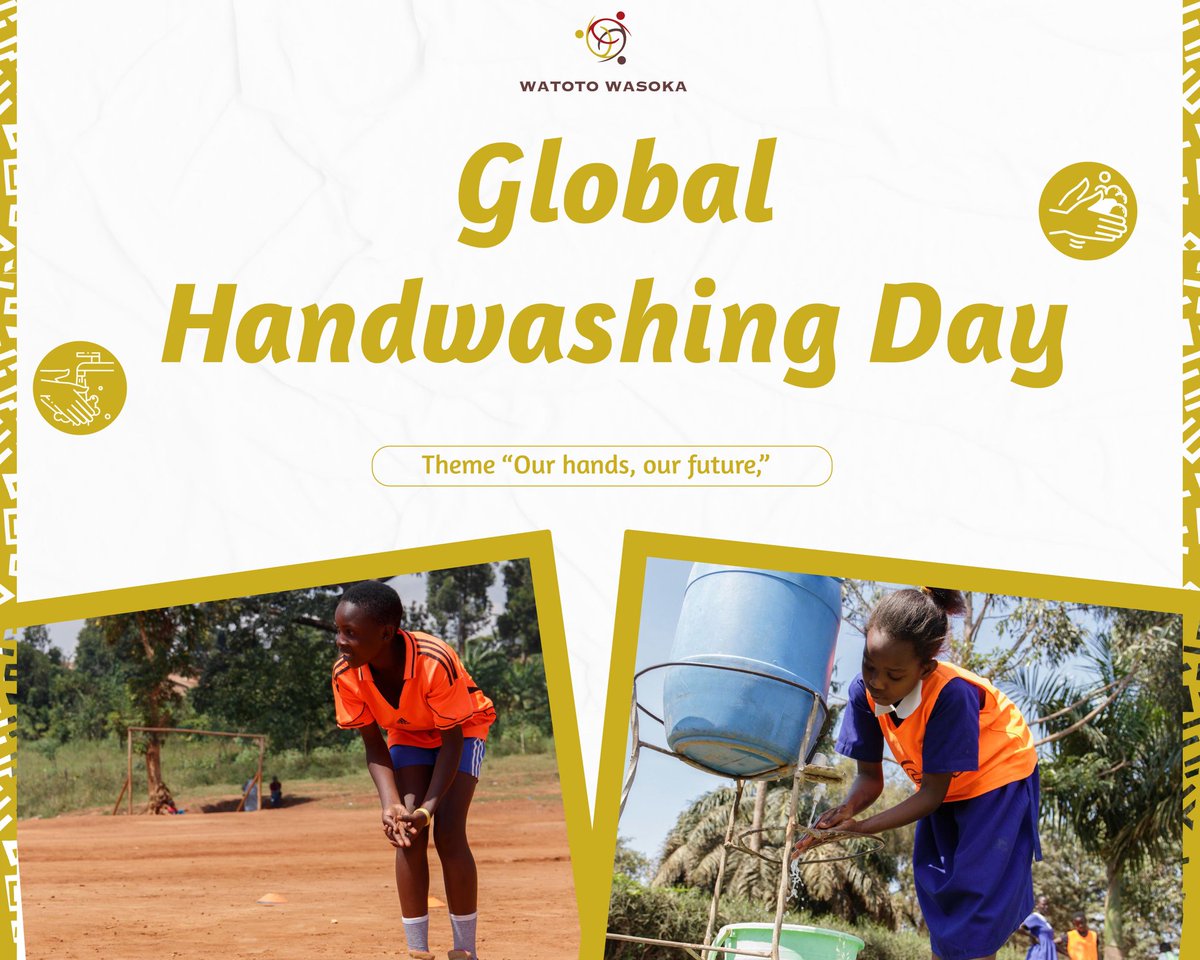 WatotoWasoka's tweet image. 💧🌍 Today is #GlobalHandwashingDay!
“Our hands, our future.”
Through #Football4WASH, kids learn hygiene through play — and share it with friends.
Because clean hands = healthy futures.
#PlayForHealth #FootballForGood #FootballForTheGoals