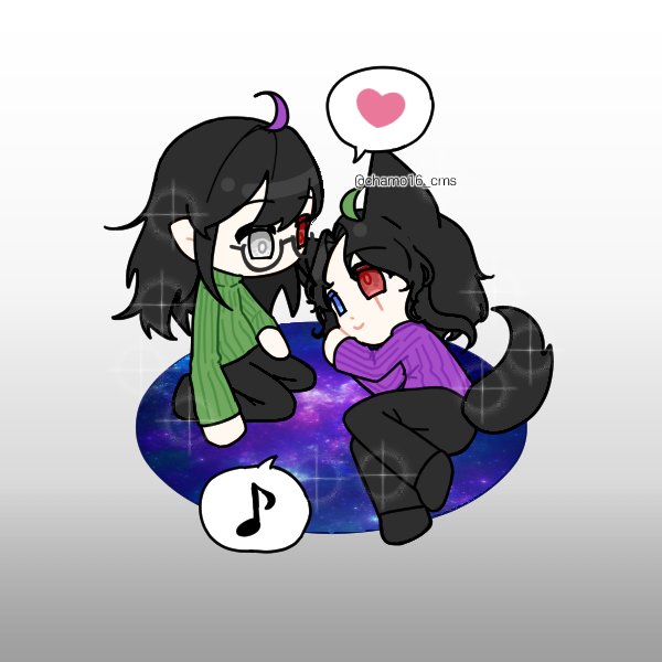 Chibi are of my oc and my husband's