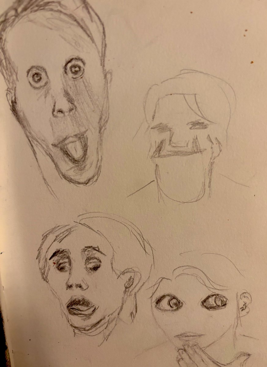 the top left one is so fucking scary i threw up after drawing it and i’ve convinced myself it peaks around corners when im not looking i dont know