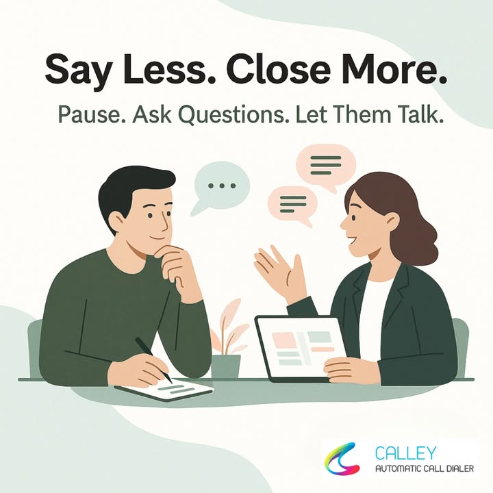 getcalley's tweet image. 👉 Next time you’re on a call with Calley autodialer, remember:
Say less.
Ask questions.
Let them talk.

That’s how you close. 💥
 bit.ly/4nMVSlw

#AutoDialer #SalesTips #Telecalling #Entrepreneur #Insurance #LeadGeneration #Business #LeadGen #CRM#ColdCalling #Business