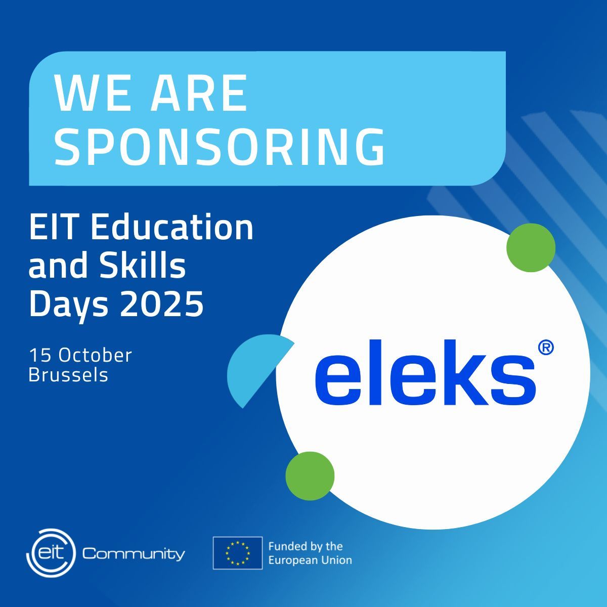 How will deep tech education shape Europe’s future?
Join us at EIT Education and Skills Days 2025 — Oct 15, Brussels.

🎤 Meet Lyubomyr Matsekh
📍 Visit our stand &amp; let’s shape the future! 

#EITCommunity #EducationAndSkillsDays #DeepTech
