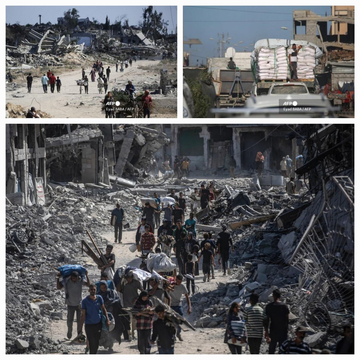 📸 🇵🇸 | Palestinos regresan a Gaza entre ruinas, hambre y esperanza
🔸Tras el alto el fuego, miles de palestinos regresan a sus hogares destruidos, mientras la hambruna declarada por la ONU sigue cobrando vidas en Gaza.
🔗 Más Fotos
#PalestinaLibre 
Tomado de <a href="/Nexo_Latino/">HispanTV</a>