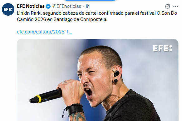Mostrar la foto de la actual vocalista no venía al caso, por lo que sea. 🤦‍♂️