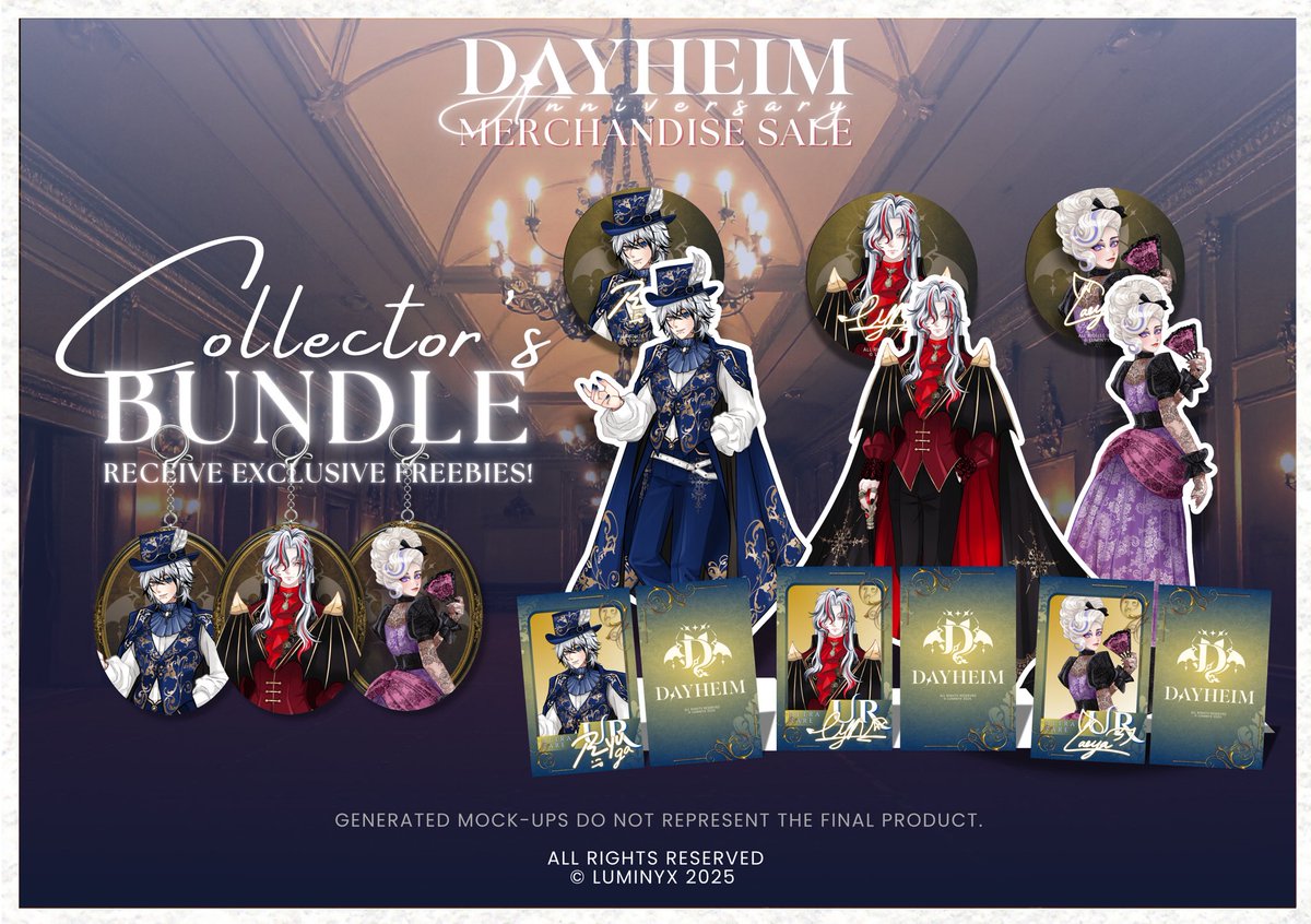 【 ☁️DAYHEIM ANNIVERSARY MERCHANDISE SALE】 🦇🐈🐉

To celebrate DAYHEIM’s first anniversary, we are excited to announce a limited edition anniversary merchandise sale ♥️🤍💙 

⏰ Sales Period 
📆 OCT 15 - NOV 30 

🔻 Order Form:
🔗 forms.gle/WSNyJyu3iD3jiL…