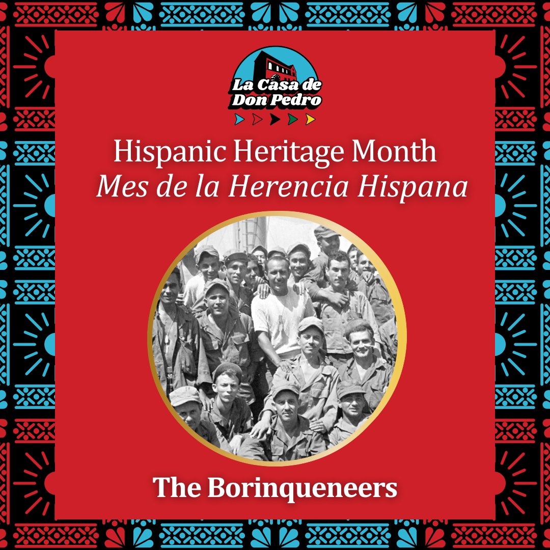 Puerto Ricans have served in every U.S. war since WWI. The Borinqueneers, a regiment of mostly Puerto Rican soldiers, showed extraordinary bravery in WWII &amp; Korea. In 2014, they received the Congressional Gold Medal. 💙 

#HispanicHeritageMonth #Palante #LaCasaDeDonPedro