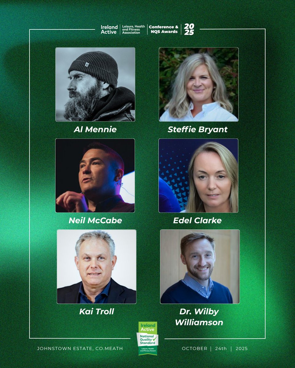 𝙈𝙚𝙚𝙩 𝙊𝙪𝙧 2025 𝘾𝙤𝙣𝙛𝙚𝙧𝙚𝙣𝙘𝙚 𝙎𝙥𝙚𝙖𝙠𝙚𝙧𝙨!

Join us on Oct 24 at Johnstown Estate for insights on AI, ESG, sustainability, and the future of fitness.

🎟️ Don’t miss out, book your tickets now: eventmaster.ie/event/AGGjHjlI…