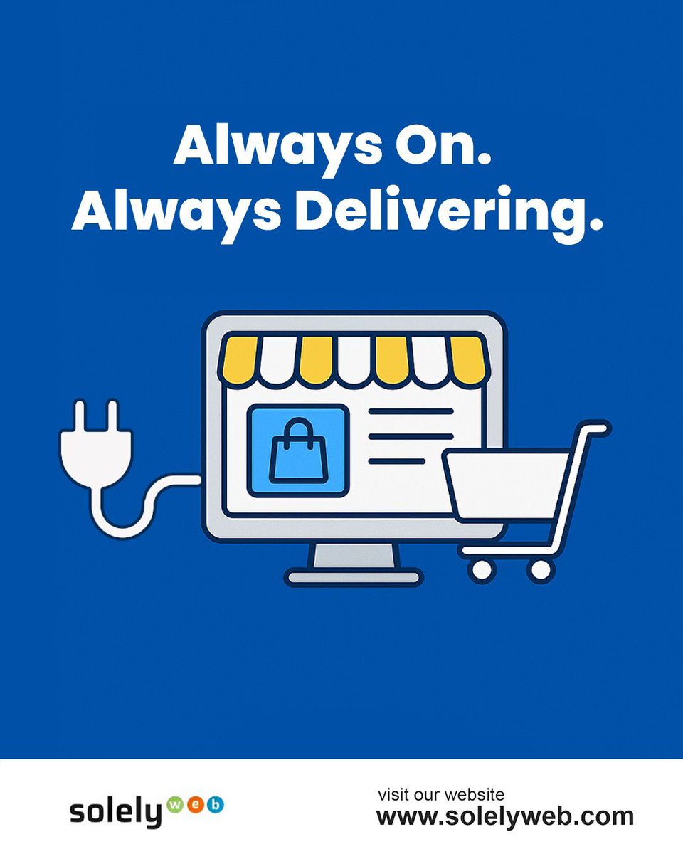 Solelyweb's tweet image. Solelyweb never sleeps… because your business can’t afford to.
24/7 reliability. 100% commitment. Visit our website: solelyweb.com 
#Solelyweb #ecommercesupport #Reliable